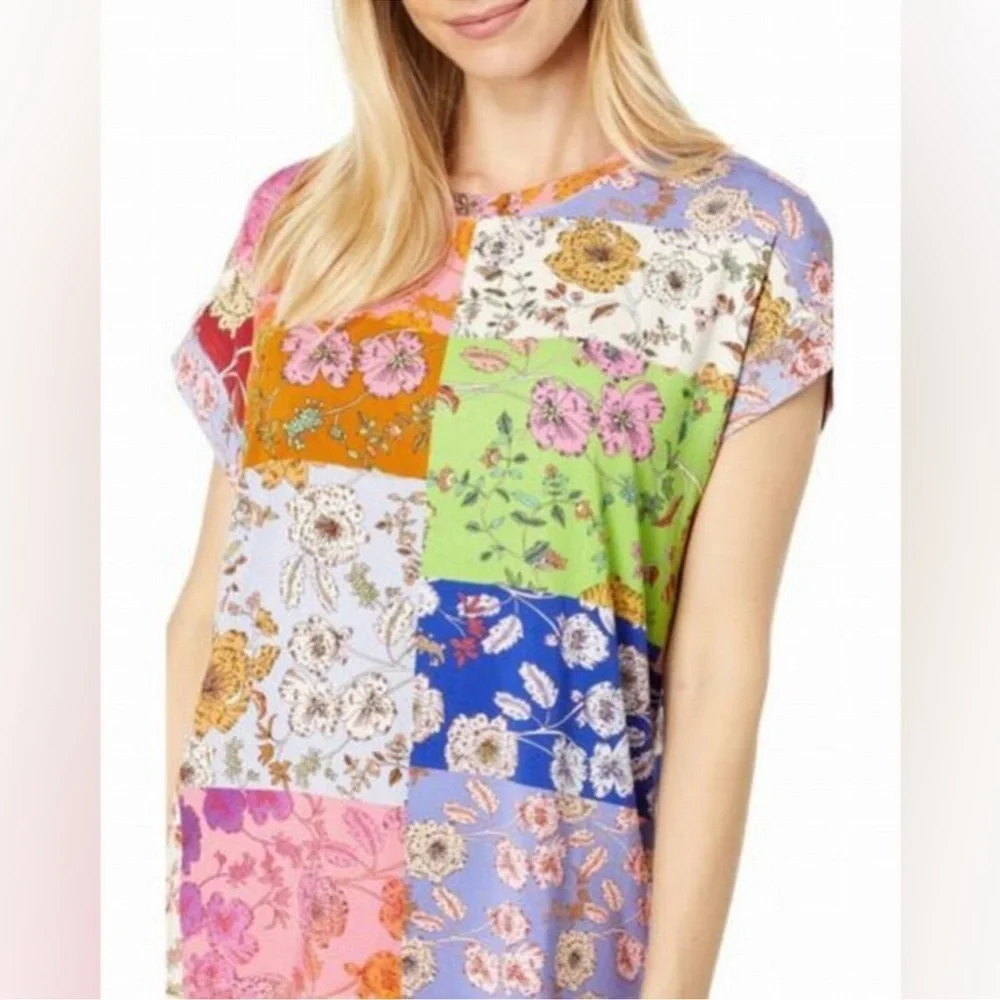 Johnny Was colorful short sleeve top size XS_11